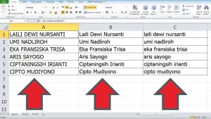 Cara Merubah Huruf Kapital di Excel